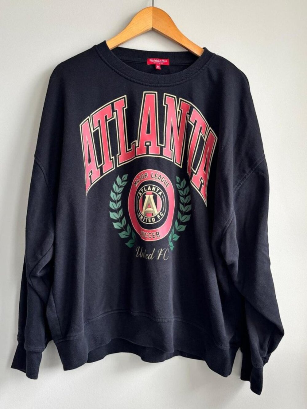 Mitchell & Ness Atlanta United Crewneck Sweatshirt XL Gameday Oversized Black